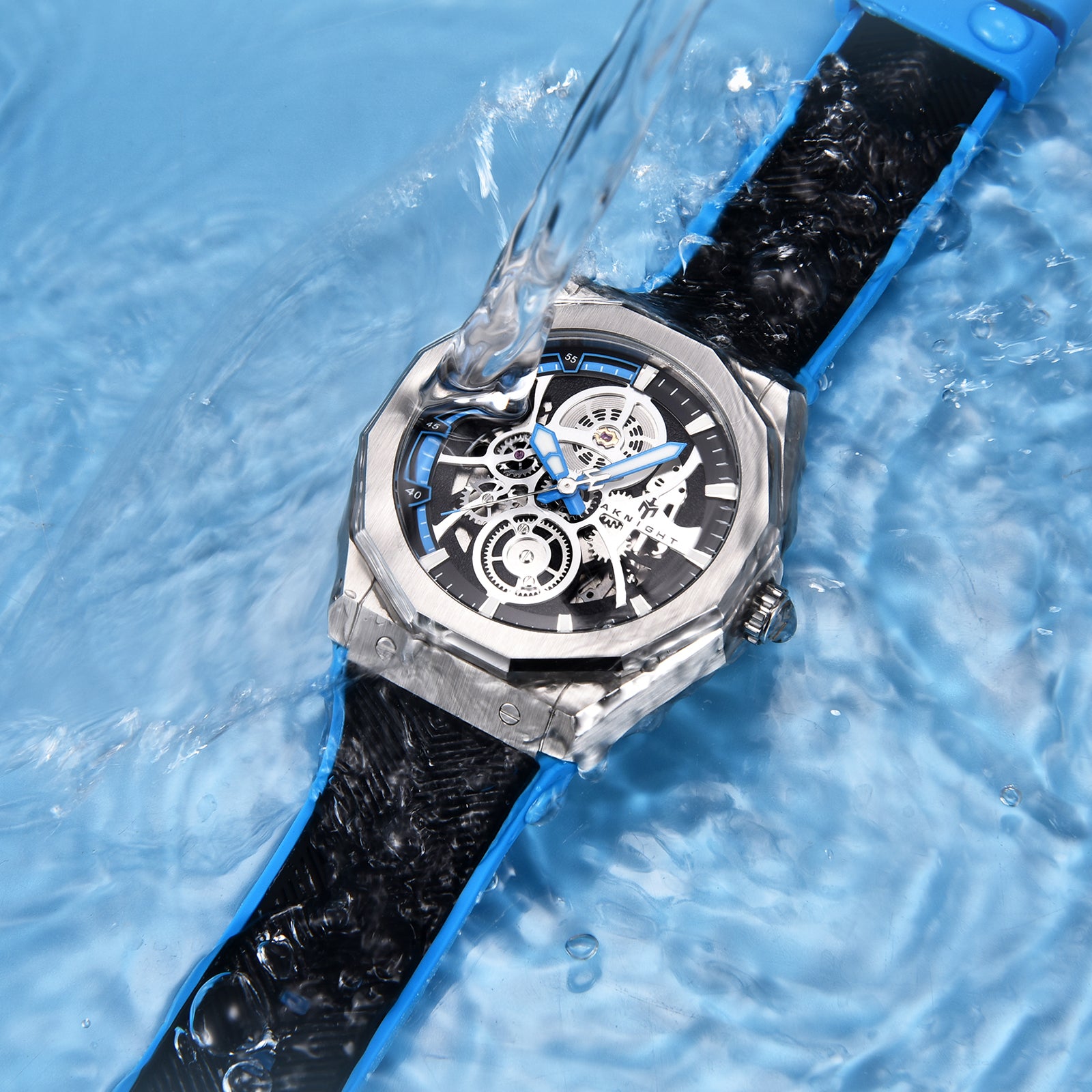 Waterproof skeleton watch sale