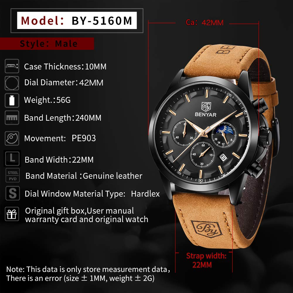 Amazon.com: Quality Badace Luxury Brand Quartz Watches Men's Date Display  Square Dial Genuine Leather Strap Wristwatch Relogio Masculino - Brown :  Clothing, Shoes & Jewelry